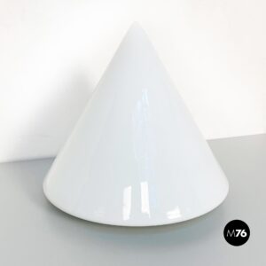 Lampada da tavolo in vetro opalino, 1970 ca.