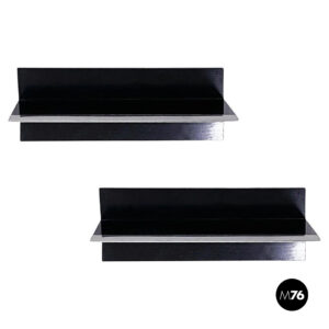 Mensole in legno e acciaio, 1980 ca.