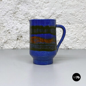 Brocca in ceramica blu, 1960 ca.