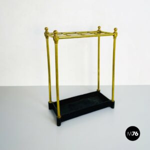 Portaombrelli in ottone e ferro, 1950 ca.