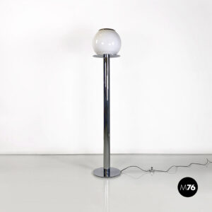 Lampada da terra in acciaio,  1970 ca.