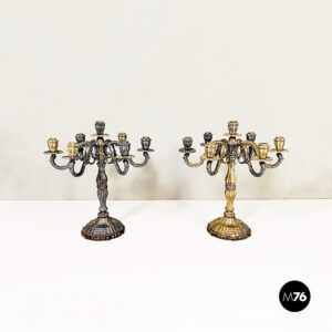 Candelabri in argento, 1890 ca.