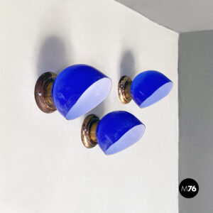 Applique in vetro blu, 1900 ca.