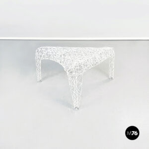 Tavolo da caffè in metallo bianco, 2000 ca.