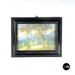 Quadro a pastello ad olio con cornice guilloché,  1932