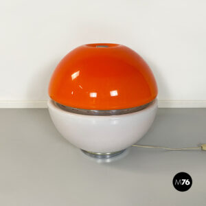 Lampada da tavolo sferica in vetro arancione, 1970 ca.