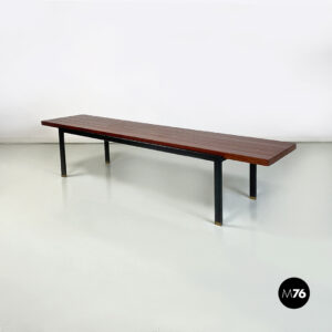 Panca in legno e metallo, 1960 ca.