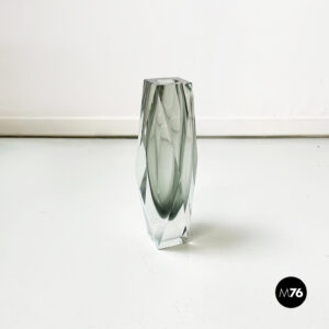 Vaso in vetro di Murano grigio, 1970 ca.