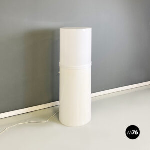 Lampada da terra in plastica bianco, 1970 ca.