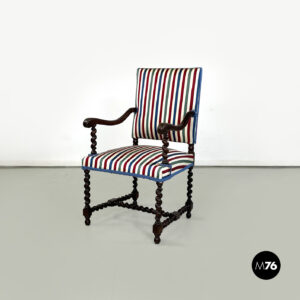 Sedia in legno e tessuto, primi del 1900 ca.