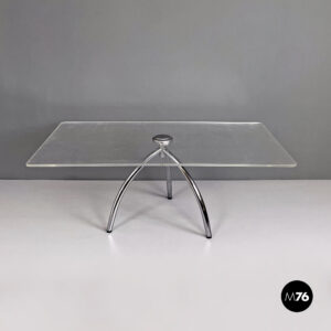 Tavolo da caffè in plexiglass trasparente,  1980 ca.