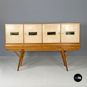 Credenza di Palazzi dell’Arte in legno e pergamena, 1950 ca.