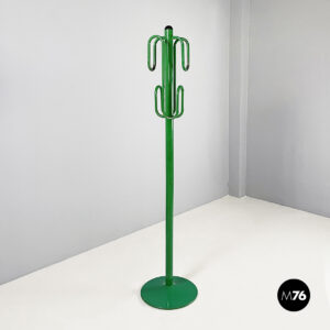 Appendiabiti da terra in metallo verde, 1970 ca.