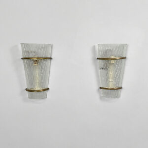 Applique in vetro e metallo, 1950 ca.