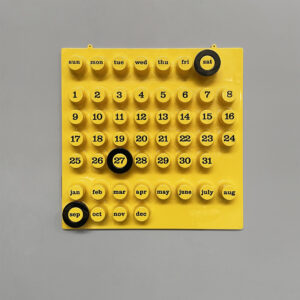 Calendario infinito da parete di Giorgio Della Beffa per Ring A Date, 2000 ca.