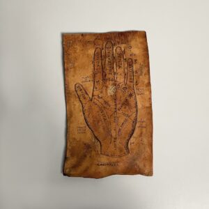 Disegno di mano su pelle, 1950-1990 ca.