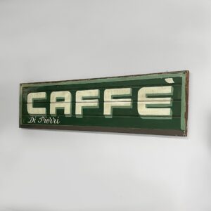 Insegna Caffè di Pierri in metallo, 1950 ca.