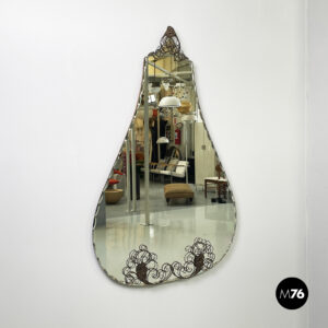 Specchio da parete in ferro, 1960 ca.