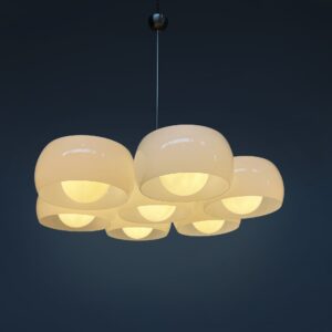 Lampadario Eptaclinio di Vico Magistretti per Artemide, 1970 ca.