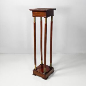 Piedistallo in legno e ottone, metà 1800 ca.