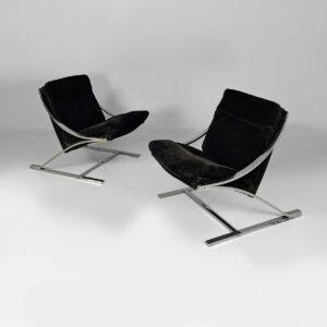 Poltrone Zeta di Paul Tuttle per Strassle International, 1970 ca.