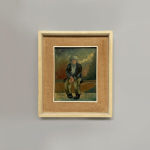 Quadro ad olio Malinconia di Ernesto Tramezzani, 1971