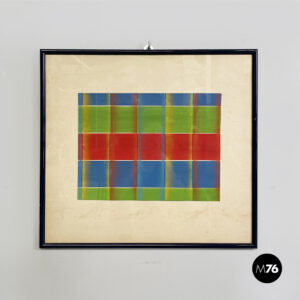 Quadro geometrico su carta,  1990 ca.