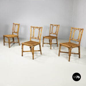 Sedie in rattan, 1960 ca.