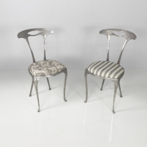 Sedie in tessuto e metallo di Palladio, 1950 ca.