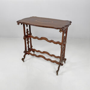 Tavolo da caffè in legno con ruote, 1800 ca.