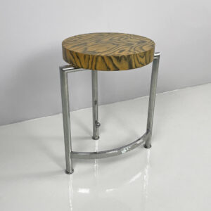 Tavolo da caffè in legno e metallo, 1970 ca.