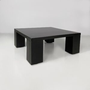 Tavolo da caffè in legno nero, 1980 ca.