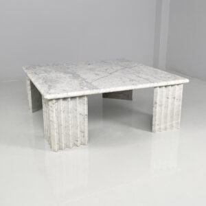 Tavolo da caffè in marmo bianco di Carlo Scarpa, 1980 ca.