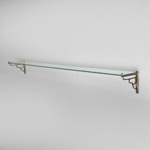 Mensola in vetro e ottone, 1930 ca.