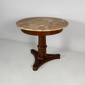 Tavolo da pranzo in legno e marmo, 1930 ca.