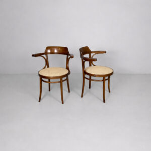 Sedie in paglia e legno, 1950 ca.