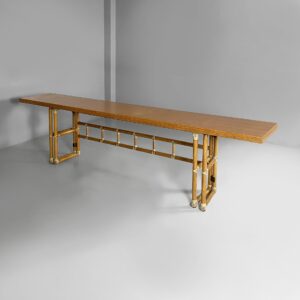 Tavolo da pranzo o consolle di Lyda Ledi per McGuire Company,  1970 ca.