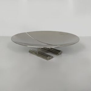 Centrotavola in acciaio, 1980 ca.