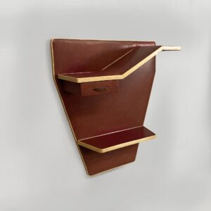 Consolle da parete in sky bordeaux e beige, 1950 ca.