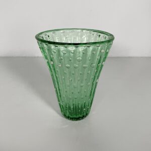 Vaso in vetro verde, 1980 ca.