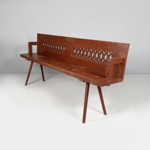 Panca in legno rosso, 1930 ca.
