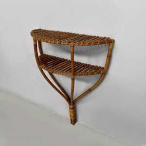 Consolle in rattan, 1960 ca.
