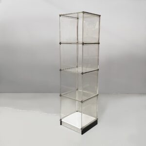 Libreria con lampada in plexiglass, 1970 ca.