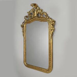 Specchiera da parete dorata, fine 1800 ca.