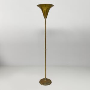 Lampada da terra in ottone, 1940 ca.
