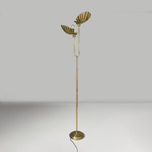 Lampada da terra in ottone, 1970 ca.